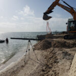 Sandsavers being installed in the Gulf of Mexico