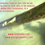 Sandsaver modules over 50% buried in the Gulf of Mexico