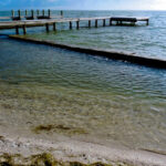 Gulf of Mexico Beach being renourished with Sandsaver